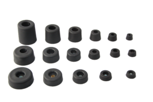 Budwig TF6T Round Bumper Feet w/Steel Support Bushing #6 Rubber Lot of 4 #6060 