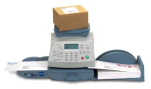 Postage Meters Keep Balance with Recessed Rubber Feet